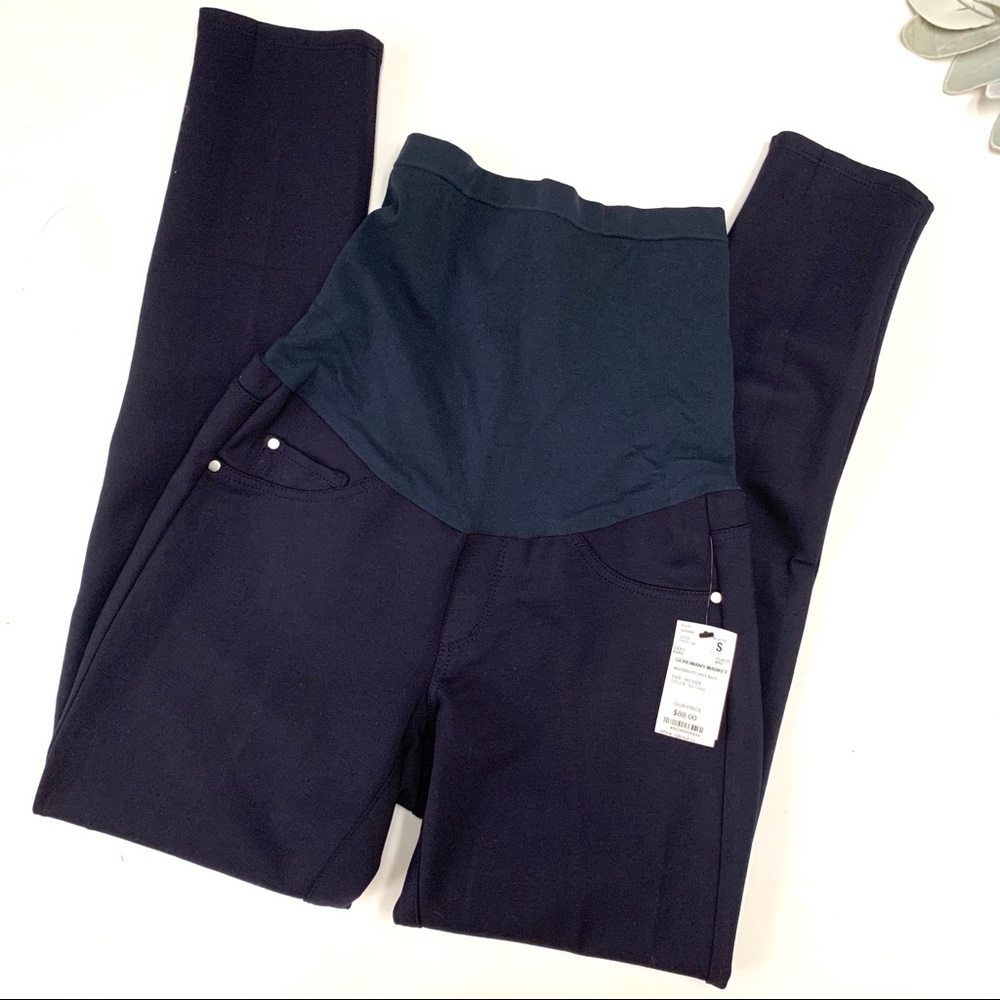 A pea in the pod | Blue maternity dress pants
